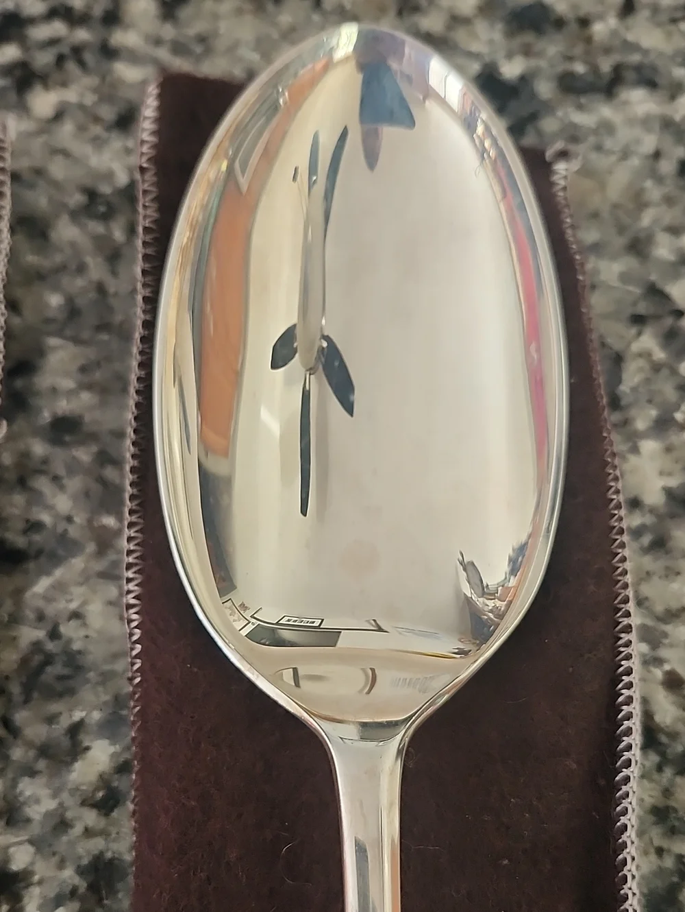 Silverplated Georgian Pattern Salad Fork & Serving Spoon From Gerity